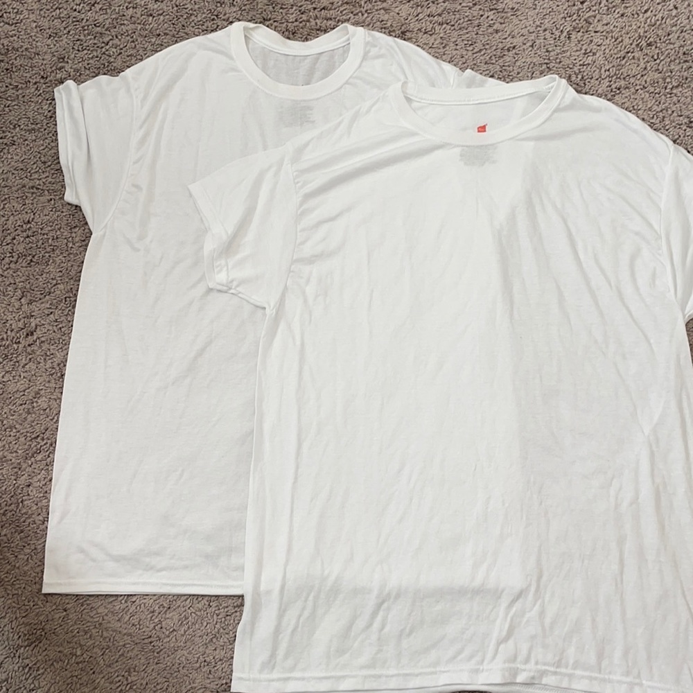 Hanes light weight white T-shirt/ undershirts. 2